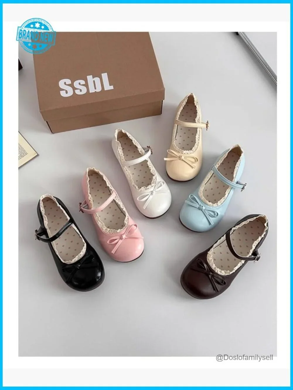 Lace Mary Jane Flats Sweet Kawaii Y2K Round Toe Bow Flats Dressy Office Casual